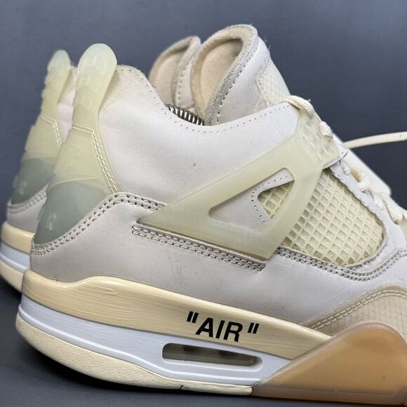 Jordan 4 SP x Off-White Mid Sail  sneaker shoes women’s size 10.5 ( men’s 8.5-9) - Picture 2 of 11